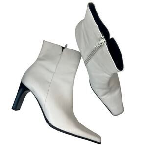 Sesto Meucci White Leather Boots Size 8N